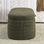 Upholstered Boucle Sherpa Storage Bench