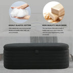 Upholstered Boucle Sherpa Storage Bench