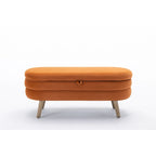 Velvet Fabric Storage Bench