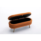 Velvet Fabric Storage Bench