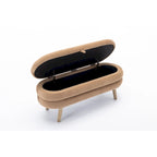 Velvet Fabric Storage Bench