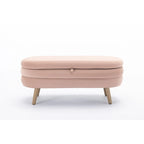 Velvet Fabric Storage Bench