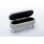 Velvet Fabric Storage Bench