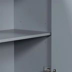Wood 4-Door Cabinet with Metal Legs