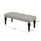 Roman Column Feet French Upholstered Bedside Bench