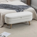 Storage Bench Bedroom Bench With Wood Legs For Living Room Bedroom