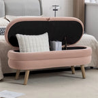 Storage Bench Bedroom Bench With Wood Legs For Living Room Bedroom