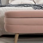 Storage Bench Bedroom Bench With Wood Legs For Living Room Bedroom
