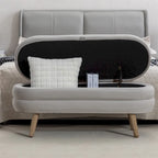 Storage Bench Bedroom Bench With Wood Legs For Living Room Bedroom
