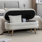 Storage Bench Bedroom Bench With Wood Legs For Living Room Bedroom