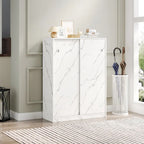 Marble Shoe Cabient With Sliding Door Have 6 Layers Can Storage At Least 30 Pairs Shoes