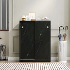 Marble Shoe Cabient With Sliding Door Have 6 Layers Can Storage At Least 30 Pairs Shoes