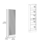 Shoe Rack Chimg, Mirror, Five Interior Shelves, Single Door Cabinet