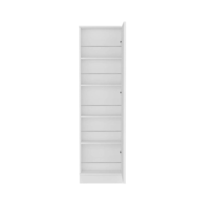 Shoe Rack Chimg, Mirror, Five Interior Shelves, Single Door Cabinet