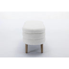 Boucle Fabric Storage Bench
