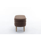 Boucle Fabric Storage Bench