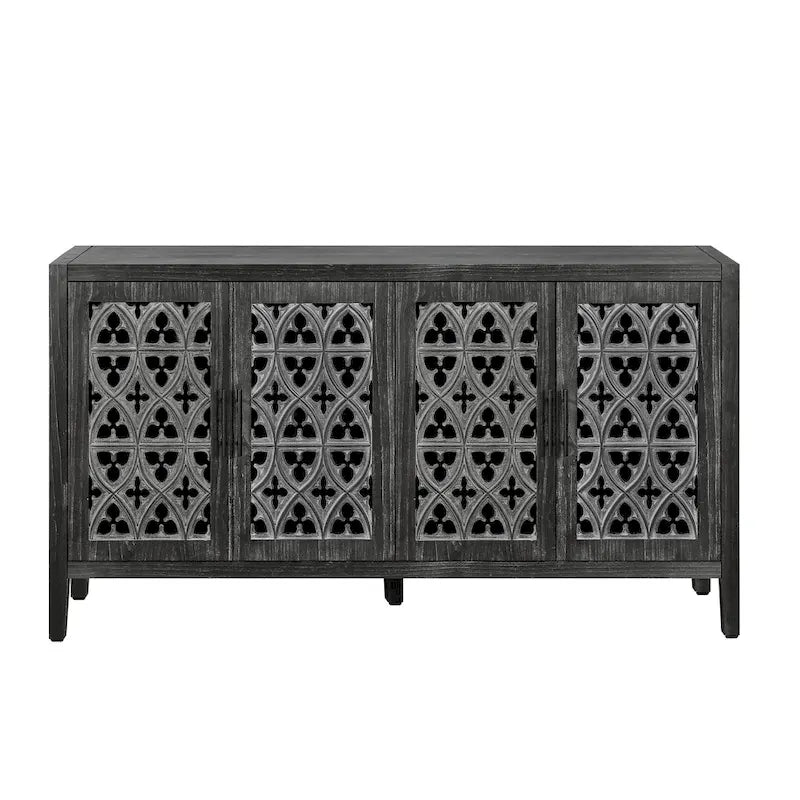 Hollow Four Door Antique Cabinet