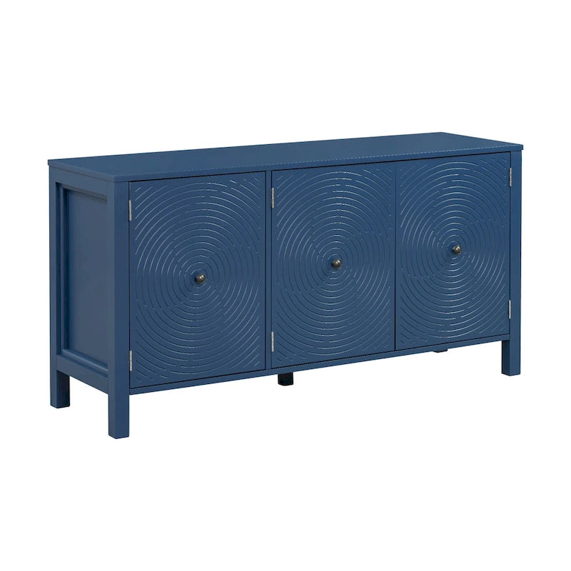 Sideboard with Curved Swirl Patterned Doors