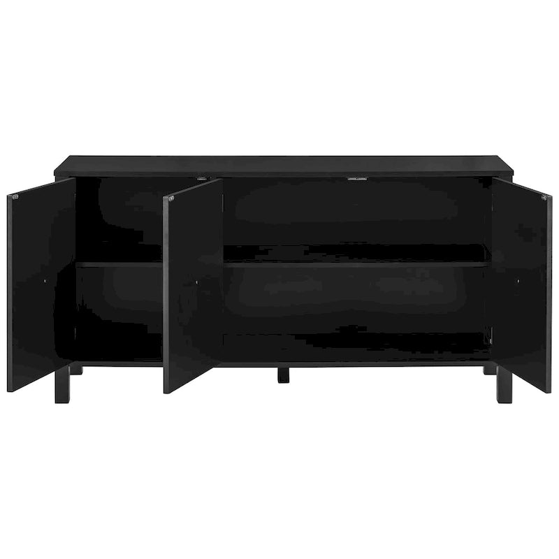 Sideboard with Curved Swirl Patterned Doors
