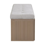 Shoe Storage Bench Entryway Shoe Cabinet Storage Ottoman with Padded Seat Cushion and Double Doors for Entryway