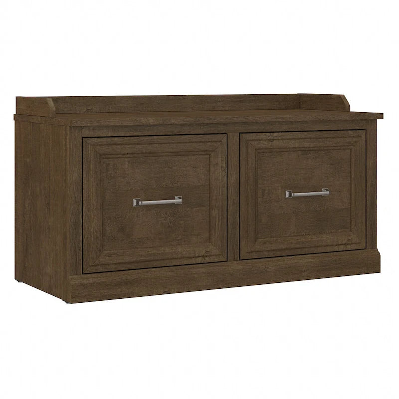 Woodland 40W Shoe Storage Bench with Doors by Bush Furniture