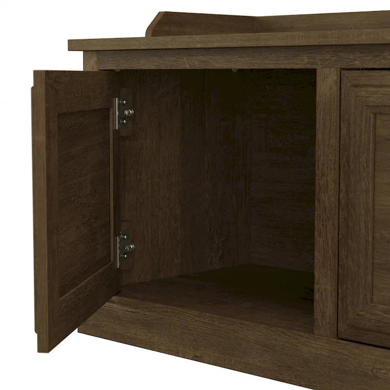 Woodland 40W Shoe Storage Bench with Doors by Bush Furniture