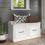Woodland 40W Shoe Storage Bench with Doors by Bush Furniture