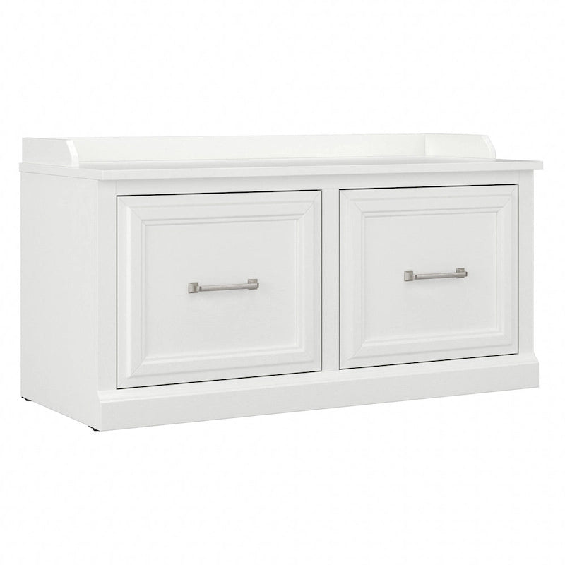 Woodland 40W Shoe Storage Bench with Doors by Bush Furniture