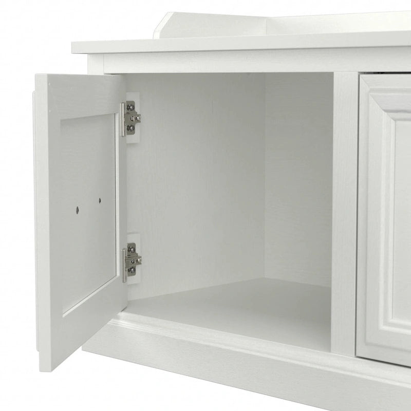 Woodland 40W Shoe Storage Bench with Doors by Bush Furniture