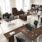 Bush Business Furniture Vista 60W L Shaped Desk with Storage Cabinet