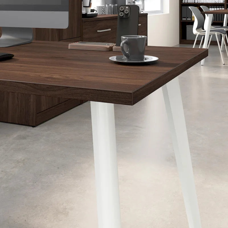 Bush Business Furniture Vista 60W L Shaped Desk with Storage Cabinet