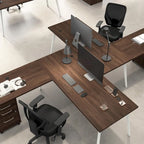 Bush Business Furniture Vista 60W L Shaped Desk with Storage Cabinet