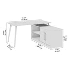 Bush Business Furniture Vista 60W L Shaped Desk with Storage Cabinet