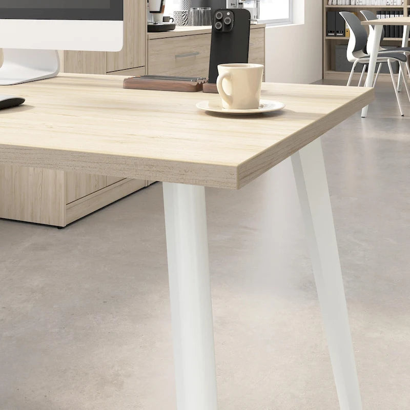 Bush Business Furniture Vista 60W L Shaped Desk with Storage Cabinet