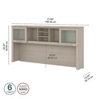 Bush Furniture Somerset Hutch for L-shaped Desk