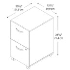 Series C 2 Drawer Mobile File Cabinet by Bush Business Furniture