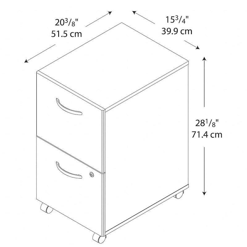 Series C 2 Drawer Mobile File Cabinet by Bush Business Furniture
