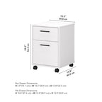 Key West 2 Drawer Mobile File Cabinet by Bush Furniture