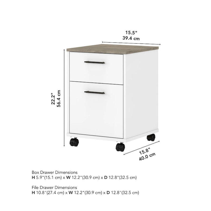 Key West 2 Drawer Mobile File Cabinet by Bush Furniture