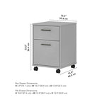 Key West 2 Drawer Mobile File Cabinet by Bush Furniture
