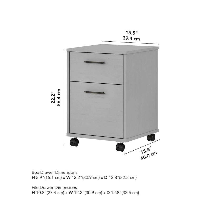 Key West 2 Drawer Mobile File Cabinet by Bush Furniture