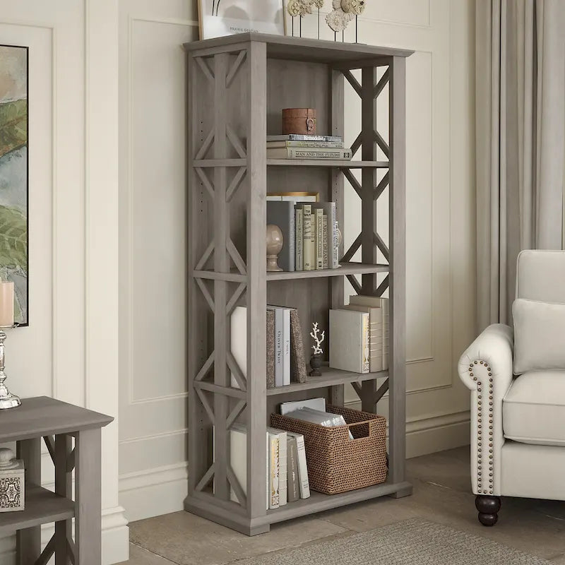Homestead 4 Shelf Farmhouse Bookcase by Bush Furniture