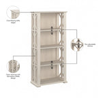 Homestead 4 Shelf Farmhouse Bookcase by Bush Furniture