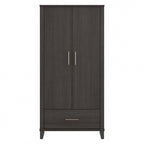 Somerset Tall Entryway Cabinet with Doors and Drawer by Bush Furniture