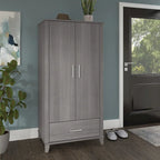 Somerset Tall Entryway Cabinet with Doors and Drawer by Bush Furniture