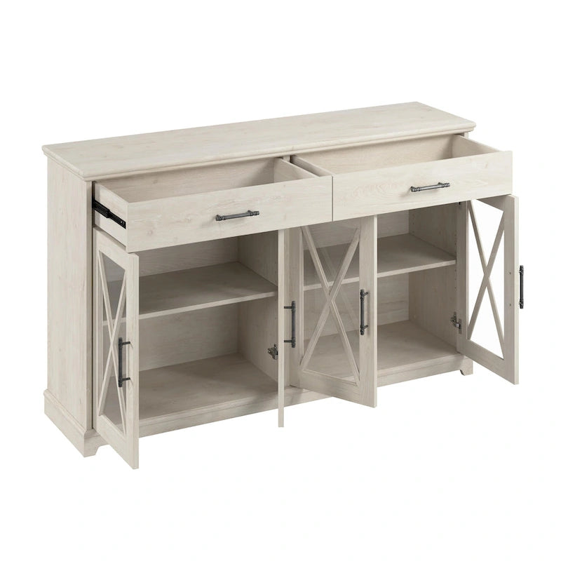 Lennox 60W Sideboard Buffet Cabinet with Drawers by Bush Furniture