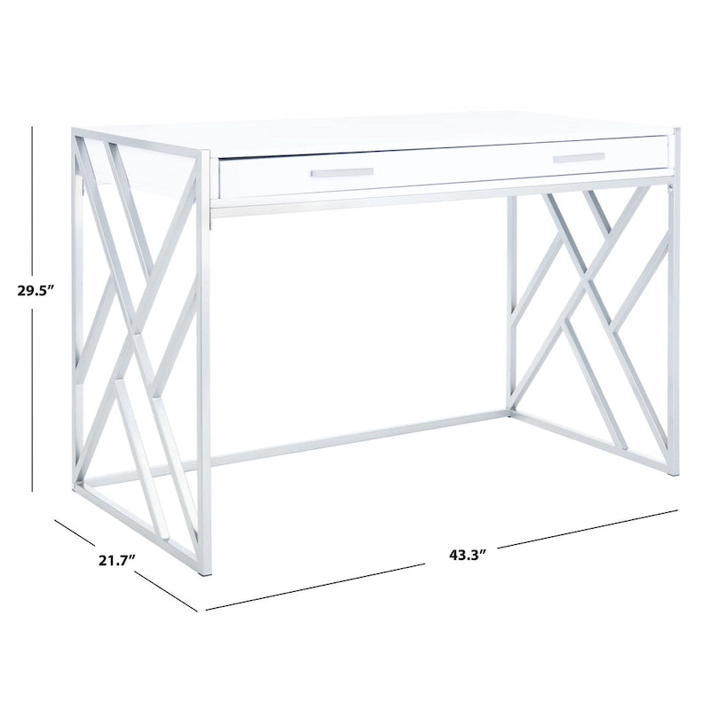 SAFAVIEH Manila Modern Dual-Tone 1-Drawer Desk