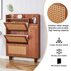 Modern minimalist storage cabinet, Japanese rattan shoe cabinet, bed top cabinet, small home furniture