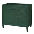 36 Bathroom Vanity without Top Sink, Modern Bathroom Storage Cabinet with 2 Drawers and a Tip-out Drawer, Solid Wood Frame