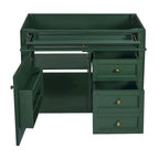 36 Bathroom Vanity without Top Sink, Modern Bathroom Storage Cabinet with 2 Drawers and a Tip-out Drawer, Solid Wood Frame